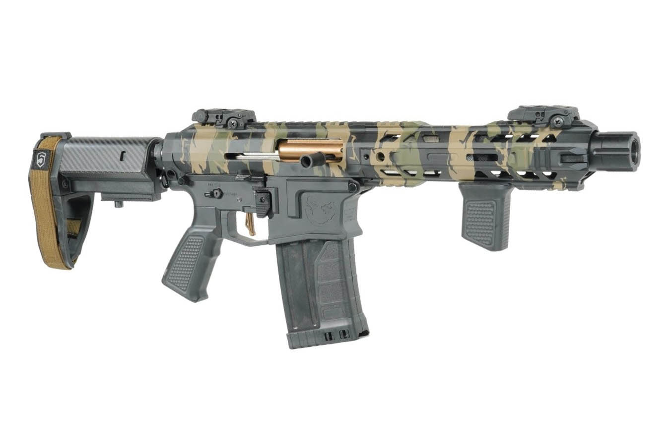 ORTHOS ARMS Joker Elite Holt Works 12-Gauge Semi-Auto with Brace and Woodland Camo Finish